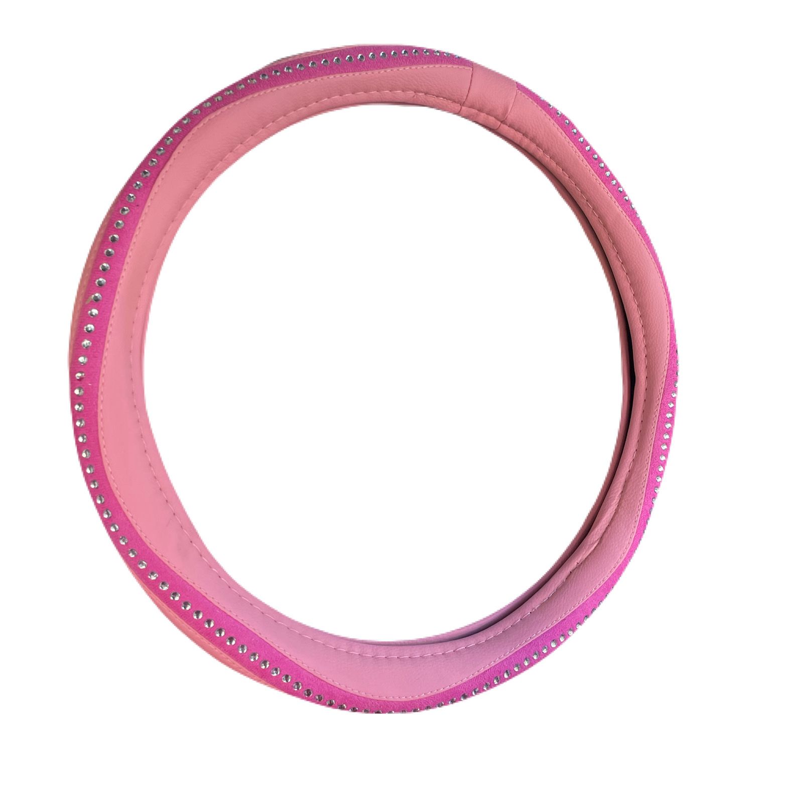 Cubre Volante Universal PVC C/ Detalle Rosado - Diámetro 38cm Dama / Femenino