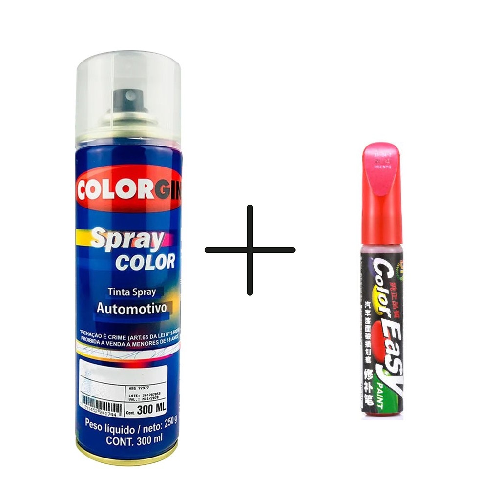 Kit Spray Color Original Automóvil (Personalizado) x300ml + Lápiz Retoque x15ml P/Lineas Finas (Mismo Color) Pack Promo - Imagen 8