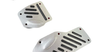 Pedaleras Universales Deportivas Metal Plateado Juego x 3  Mod.SF-040