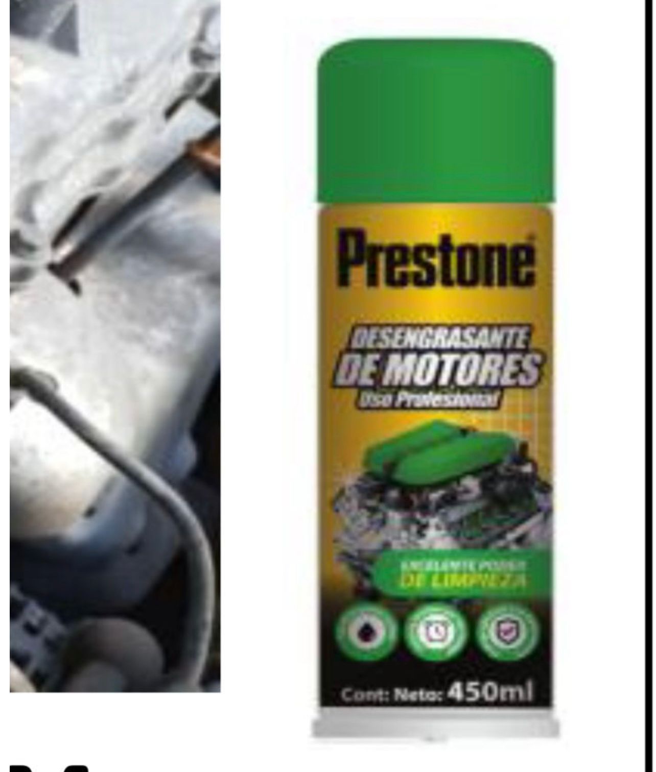 Aerosol Limpiador Desengrasante Lava Limpia Motores PRESTONE 450ml Mod.770DM - Imagen 3