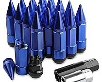 Juego Tuercas Seguridad Deportivas Cónicas / Punta / 20+1 Pzs / Color Azul - Llantas Automóviles - Pase 12mmx1.50 Mod.XS-37A