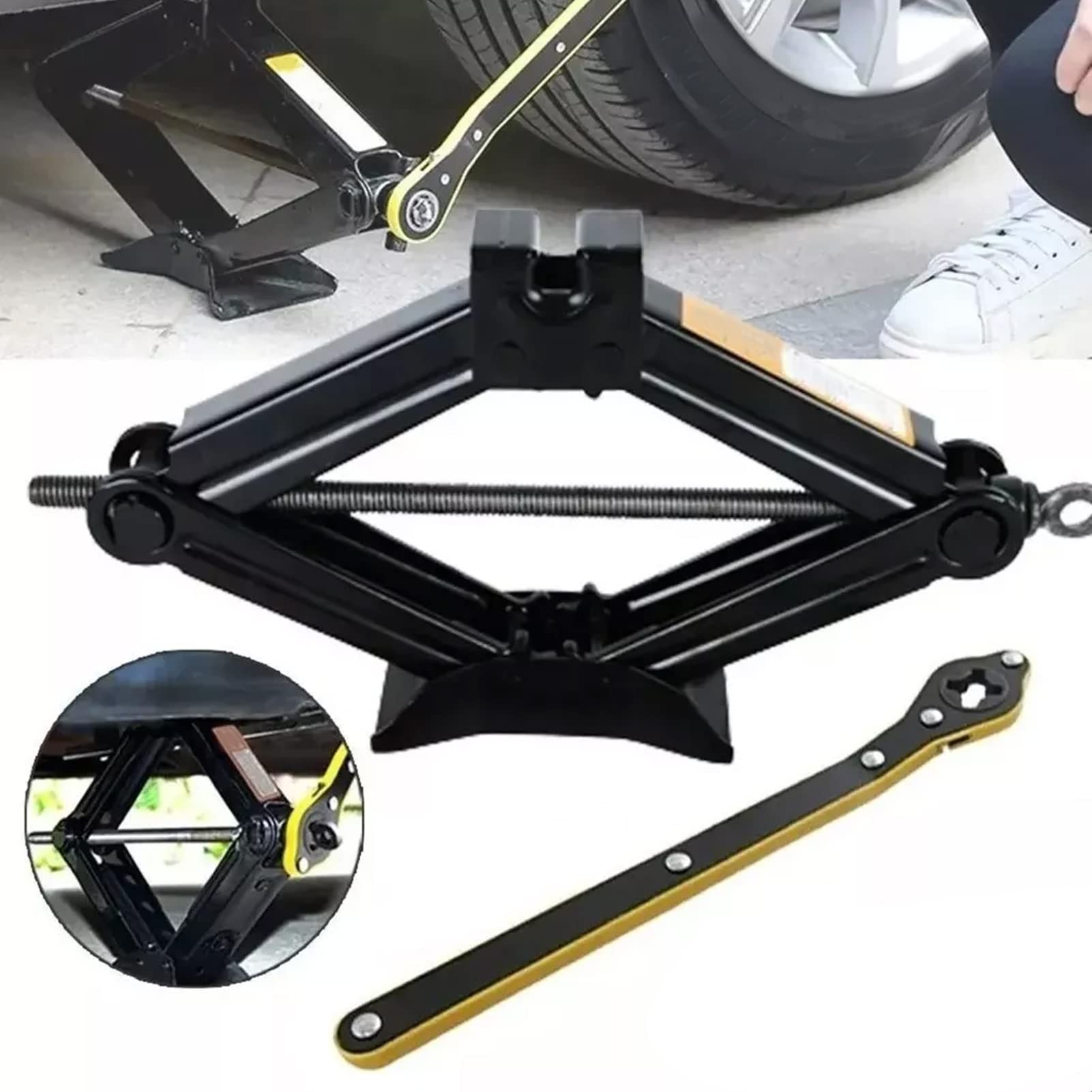 Llave Exagonal Repuesto Para Gato Tijera 1.5/2 Toneladas P/Cambio Neumáticos Automóvil Mod.105B12 - Imagen 5