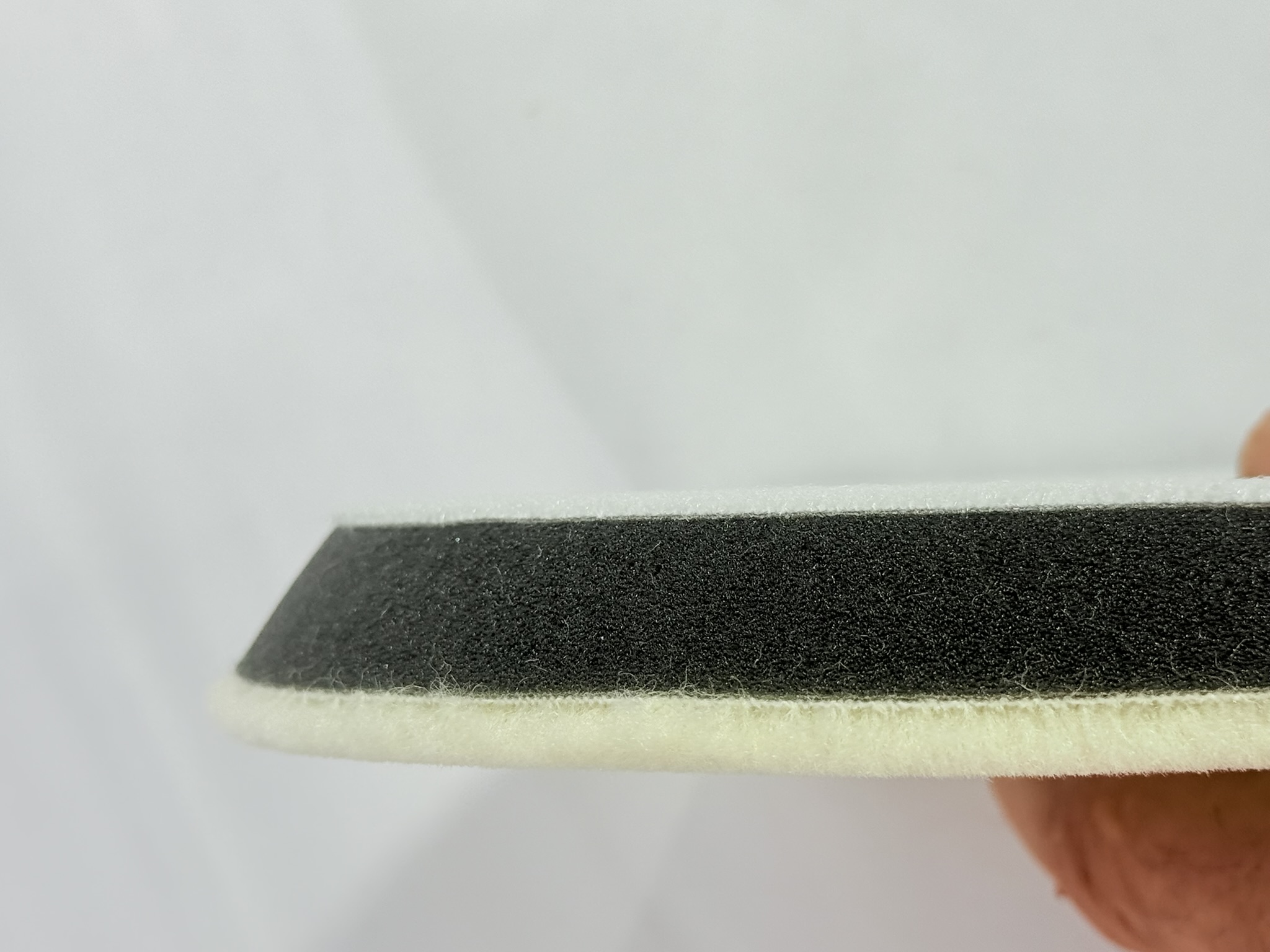 Pad Corderito (Pelo Corto-Sheep Fur Wool Pad) Velcro P/ Pulidora Rotorbital DA 6"-150mm /(170*26*150mm)/ AE-Australian Mod.W0731-6 - Imagen 5