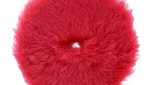 Pad Corderito (Pelo Largo-Rojo) Velcro P/ Pulidora Rotorbital DA 6"-150mm /(170*26*150mm)/ AE-Australian Mod.W0759-6