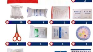 Botiquin Primeros Auxilios Moto Hogar Lancha Completo / 20cmx13cm / 14Pzs - Mod.YH68
