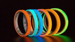 Cinta Fluorescente Decorativa 1cmx5m P/Automóvil - Motos - Bici - Etc. / Colores: Verde-Azul-Naranja-Amarillo - Mod.C15