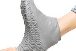Cubre Zapatos Silicona Impermeables P/Lluvia Barro Colores Gris x Par Talles S-M-L-XL Mod.P22N