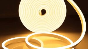 Tira Cable Led Luz Neon Continua / Flexible / Impermeable / Incluye Transformador 12v-220V 40w x 5 Metros  Decoración / Hogar / Fiestas / Blanco Calido - Mod.4912C