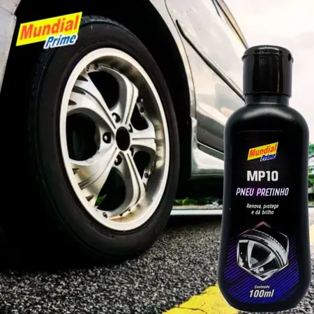Liquido Limpiador Abrillantador Protección Pneus/Cubiertas del Automóvil x 100ml Flip Top MP10 Mundial Prime