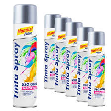 Pintura Aerosol Metalico Colores Aluminio / Prata / Mundial Prime - Secado Rápido - Gran Cobertura - Uso General x 400ml - Imagen 5