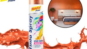 Pintura Aerosol Metálico Color Cobre Mundial Prime - Secado Rápido - Gran Cobertura - Uso General x 200ml