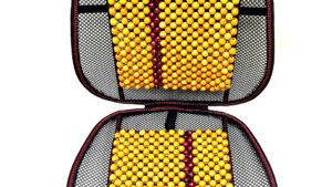 Respaldo Asiento Anatómico Bolitas Madera & Tejido Antitranspirante Masajeador 44x93cm Mod.KA051