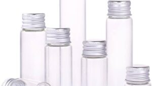 Botellas Frasco Vidrio Tipo Tubo Ensayo Tapa Rosca 10ml .x 12 Unidades M.50A