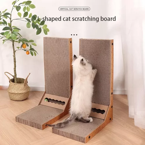 Rascador Vertical & Horizontal C/Juego Pelota/Carton & Madera/Gatos/40cmx26cmx60cm/Cora-YKPT-RD0012