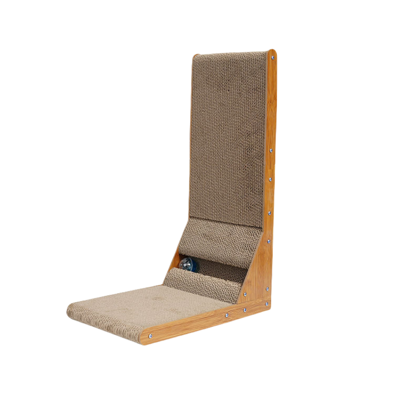 Rascador Vertical & Horizontal C/Juego Pelota/Carton & Madera/Gatos/40cmx26cmx60cm/Cora-YKPT-RD0012 - Imagen 5