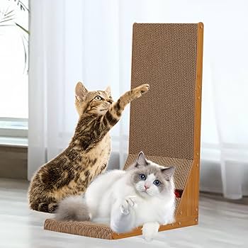 Rascador Vertical & Horizontal C/Juego Pelota/Carton & Madera/Gatos/40cmx26cmx60cm/Cora-YKPT-RD0012 - Imagen 6