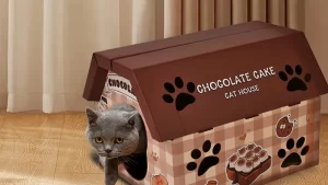 Casita Rascador Carton / Chocolate Cake Cat House / Gatos Medianos/ 45.5cmx40cmx35.5cm / Mod.YKPT-RD0062