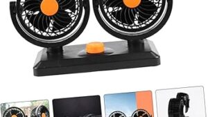 Ventilador Doble Cabezal Oscilantes Mitchell 24v - 4"-10cm P/Camion Bus Camioneta MotorHome - Mod.T304