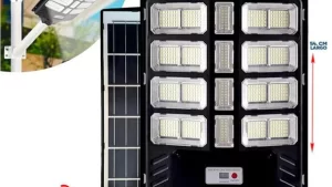 Foco Solar 600w-704 Leds C/Soporte Metal + 4 Films Colores / Sensor Movimiento / Fotocelula / Control Remoto Mod.YC2-002-S/8508