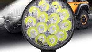 Caminero Foco 14 Leds 12v-42w Redondo 8.5cm Automóvil / Moto Mod.1209-85