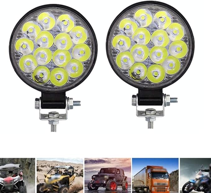 Caminero Foco 14 Leds 12v-42w Redondo 11cm Automóvil / Moto Mod.1143 - Imagen 5