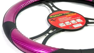 Cubre Volante Universal PVC Diámetro 38cm / Negro + Purpura - Mod.2441P