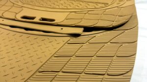 Juego Alfombras Goma Gruesas Calidad Beige 5 Piezas - Mod.4037