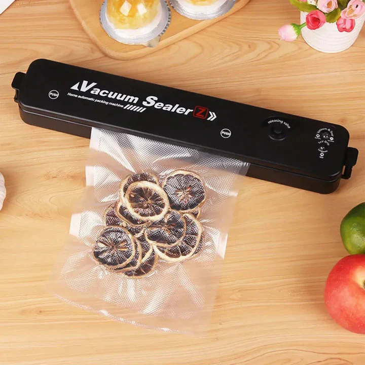 Maquina Envasar Comestibles Frescos al Vacio 90w / Sellador Bolsas / 10 Bolsas + 2 Rollos 20cmx5m Sin Precortar (El Rollo Rinde Aprox. Empaques 20cmx15 - 33 Bolsas / 20cmx20cm - 25 Bolsas / 20cmx25cm - 20 Bolsas) - Mod.CA10-26 - Imagen 14