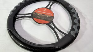 Cubre Volante Universal PVC Diámetro 38cm / Negro & Detalle Gris Mod.RW122G