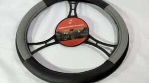 Cubre Volante Universal PVC Diámetro 38cm / Negro & Detalle Gris Mod.RW125G