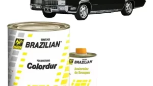 Colordur Pintura PU Poliuretano Industrial 675ml+ 225ml Catalizador (900ml) Color Preto Cadillac / Multiusos / Alto Brillo / Brazilian (Brasil)