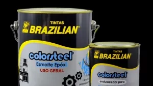 Colorsteel Pintura Epoxi 2.700ml+ 900ml Catalizador (3.6L) Color Preto Intenso - Munsell N1 / Multiusos Brazilian (Brasil)