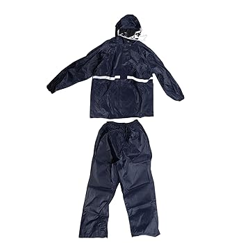 Equipo Lluvia - Pilot Completo Impermeable / Pantalón & Chaqueta C/Capucha & Puños Elásticos / Bandas Reflectoras / Azul Oscuro / Incluye Sobre Porta Pilot / UYUSTOOLS-Eco-T - Mod.A02U - Imagen 3