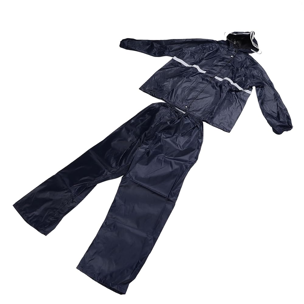 Equipo Lluvia - Pilot Completo Impermeable / Pantalón & Chaqueta C/Capucha & Puños Elásticos / Bandas Reflectoras / Azul Oscuro / Incluye Sobre Porta Pilot / UYUSTOOLS-Eco-T - Mod.A02U - Imagen 4