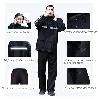Equipo Lluvia - Pilot Completo Impermeable / Pantalón & Chaqueta C/Capucha & Puños Elásticos / Bandas Reflectoras / Azul Oscuro / Incluye Sobre Porta Pilot / UYUSTOOLS-Eco-T - Mod.A02U - Imagen 12