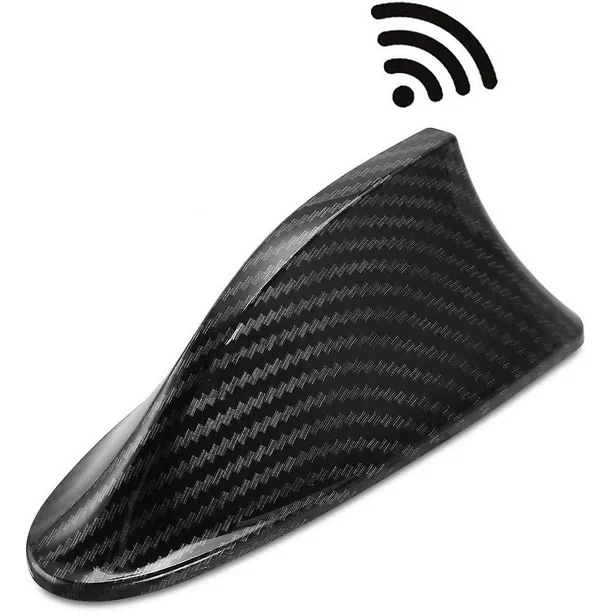 Antena Tiburón C/Conexión Para Base Original de Radio AM-FM Techo Automóvil / 16cmx8cm / Carbono / EcoTE - Mod.JC003