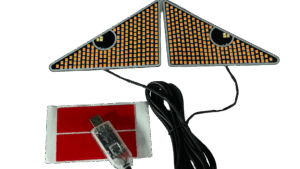 Juego Ojos Leds Decorativos P/Luneta Trasera Auto / Motor / Colores : Naranja o Rojo / Tipo Diablo Mod.LY1/2