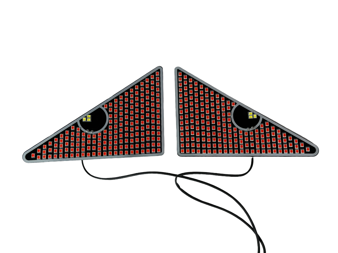 Juego Ojos Leds Decorativos P/Luneta Trasera Auto / Motor / Colores : Naranja o Rojo / Tipo Diablo Mod.LY1/2 - Imagen 5
