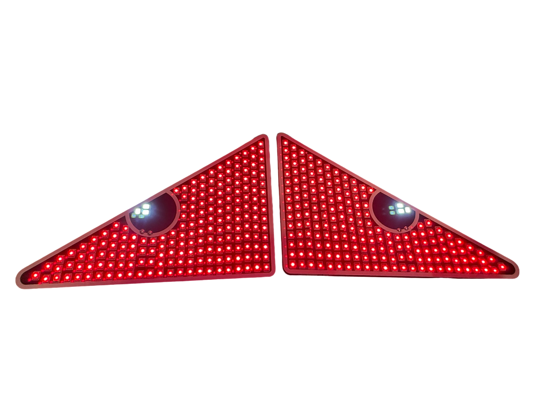 Juego Ojos Leds Decorativos P/Luneta Trasera Auto / Motor / Colores : Naranja o Rojo / Tipo Diablo Mod.LY1/2 - Imagen 4