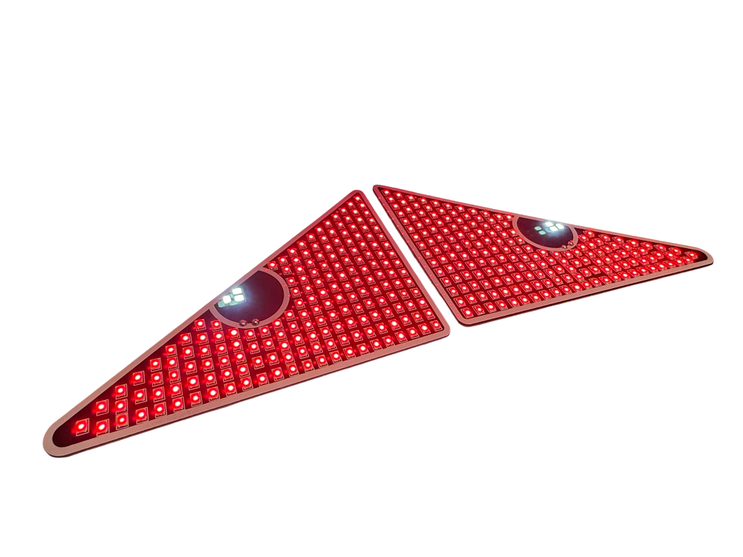 Juego Ojos Leds Decorativos P/Luneta Trasera Auto / Motor / Colores : Naranja o Rojo / Tipo Diablo Mod.LY1/2 - Imagen 3
