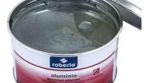 Masilla Aluminio Catalizada P/Reparación Zonas Gran Oxidación & Perforaciones Automotriz Roberlo 1.6Kg
