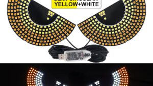 Juego Ojos Leds Decorativos P/Luneta Trasera Auto / Motor / Colores : Naranja o Rojo / Tipo Diablo Mod.LY5/6
