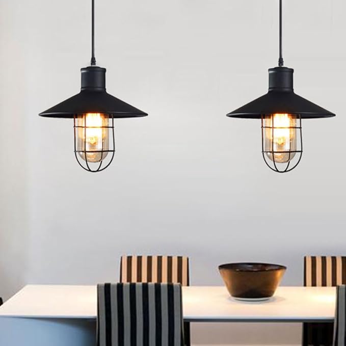 Plafon Luminaria Aplique Colgante Techo / Metal Forjado / Pantalla & Jaula Lampara - 30cmx27cm / Color Negro / Vintage / (No Incluye Lampara) - Mod.38121 - Imagen 13