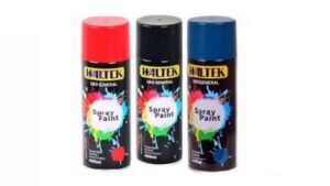 Pintura Aerosol Waltek / Colores Rojo - Amarillo - Blanco / Uso General / 400ml - Mod.W71