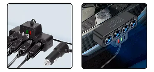 Adaptador P/Encendedor Tablero Automóvil Universal 12v-24V / 4 Socket + 2 USB + Tipo C - Mod.CSD25 - Imagen 4