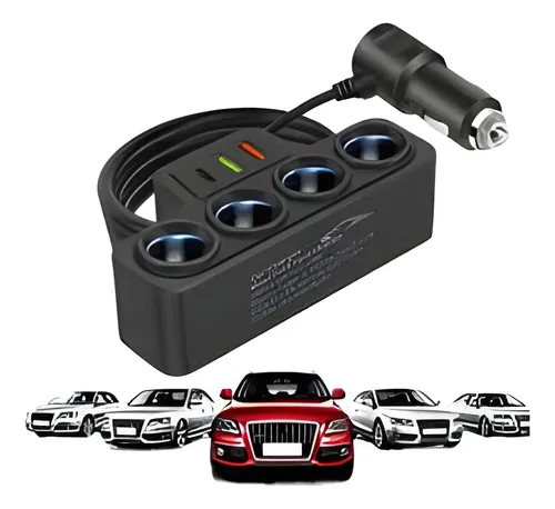Adaptador P/Encendedor Tablero Automóvil Universal 12v-24V / 4 Socket + 2 USB + Tipo C - Mod.CSD25 - Imagen 7