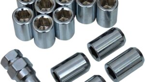 Tornillos Cromado Seguridad P/Llantas Automóviles Cromada Pase 12mmx1.25 /  5.4cm / Llave Allen Inlcuida / Packx4 - Mod.B005