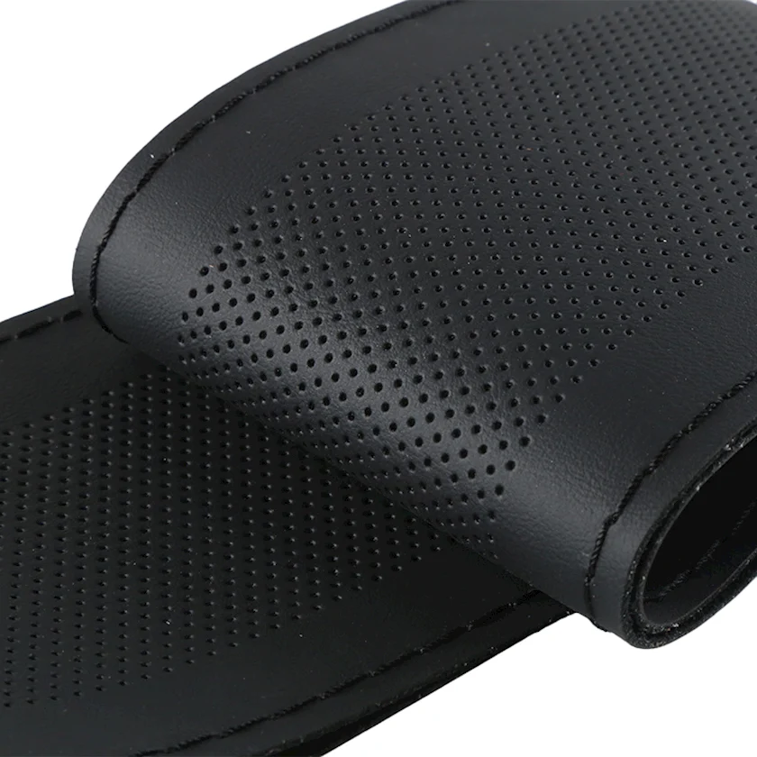 Cubre Volante P/Atar - Coser Cuero Sintetico Textura Micro Perforado 38cm / Negro + Costura negro - Mod.CN38 - Imagen 3