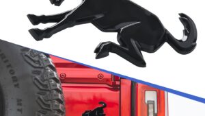 Sticker Insignia Emblema ABS Autoadhesivo Relieve 3D - Caballo Salvaje Bronco/ Decorativo / Negro / 5.2cmx3.3cm / x Unidad - Mod.H20