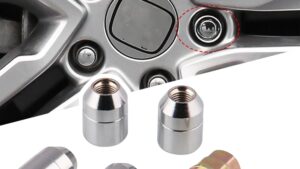 Juego Tuercas Seguridad 4 Pzs + Llave Instalación / P/Llantas Automóviles / Cromada Pase 12mmx1.50 / 3.1cm Largo - Mod.TY24C